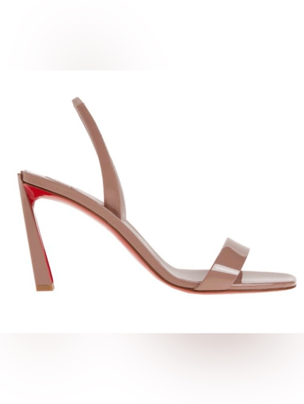 Christian Louboutin o condora 85mm nude vintage rose patent sandal sz 40.5